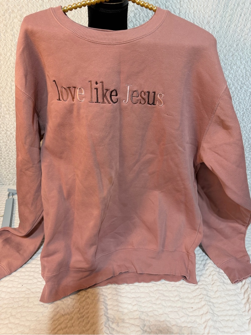 Love in Dusty Pink 'Love Like Jesus' Crewneck Sweatshirt